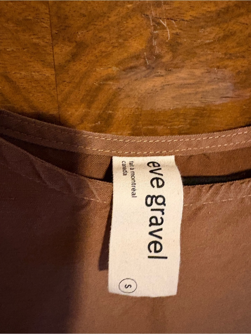 Eve Gravel Brown Boxy Cropped Blouse with Sleeve Ties - Picture 2 of 5